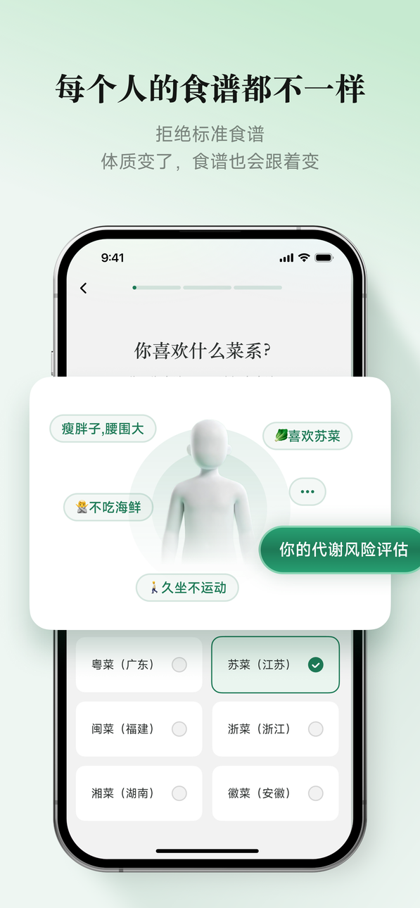 每个人的食谱都不一样